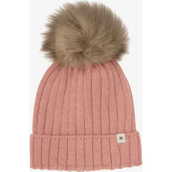 Kojenecká čepice HUTTELiHUT - Čepice s bambulí z alpačí srsti - Burlwood VARIANTY: 2-4Y