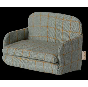 plyšák Maileg - Rozkládací pohovka pro myšky - Kostkovaná