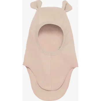 Kojenecká čepice HUTTELiHUT - Jarní kukla z bavlněného fleesu - Medvídek - Růžový VARIANTY: 2-4Y