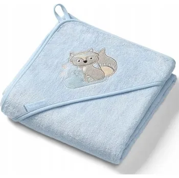 Deka s kapucí Babyono 100 x 100 cm modrá