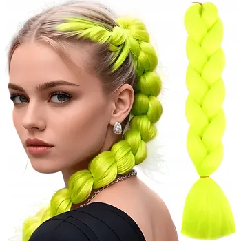 Příčesek SYNTETICKÉ VLASY NA ZAPLÉTÁNÍ BAREVNÉ COPÁNKY PRAMENY PŘÍČESKY 130 CM