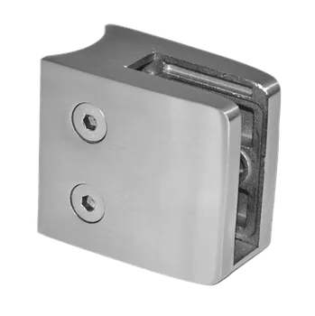 Zábradlí DOPRODEJ! Svorka skla s podložkou na trubku ø 42.4 mm (55x55x35 mm), broušená nerez K320 / AISI304, balení neobsahuje gumičky na sklo