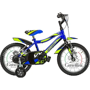 Dětské kolo CANELLINI Chlapecké kolo MTB Canellini VORTEX 14" 14" MODRÁ|ZELENÁ|ČERNÁ 2025