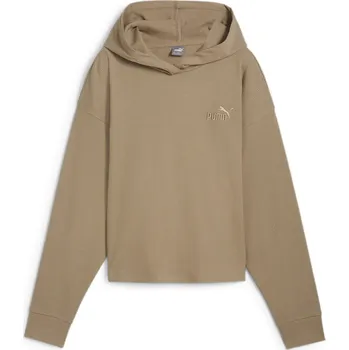Dámské oblečení PUMA Dámská mikina s kapucí ESS ELEVATED PUMA Oak Branch Beige XL BÉŽOVÁ|ČERNÁ