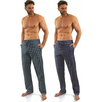 Dámské noční prádlo Sesto Senso 2 páry bavlněných kalhot na spaní s dlouhými nohavicemi L