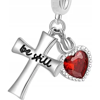 Přívěsek Přívěsek Charms Kříž se Srdcem Charmsy Trusky