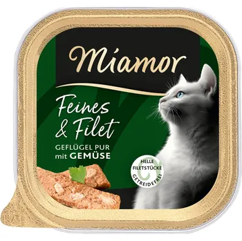 Krmivo pro kočku Výhodné balení: 32×100g Miamor Feines & Filet drůbeží se zeleninou vlhké krmivo pro kočky