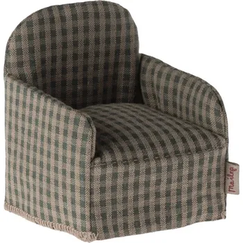 plyšák Maileg - Křeslo pro myšky - Zelená kostka