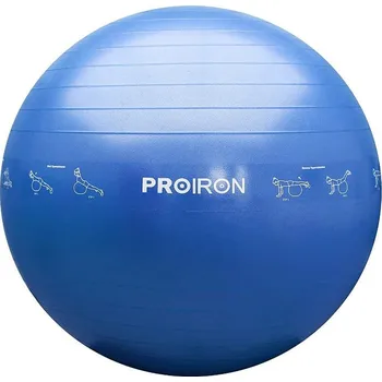 Gymnastický míč Gymnastický míč PROIRON Printed Yoga Ball - 75 cm, LIGHT BLUE