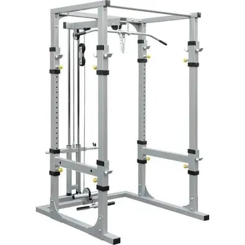 Posilovací klec na dřepy + horní a spodní kladka IMPULSE, výška 211 cm
