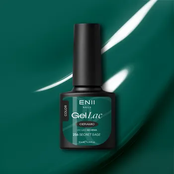 Lak na nehty ENII NAILS Gel lak Ceramic 256 Secret Sage - gelový lak bez HEMA, 10 ml