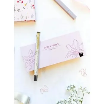 Světlá květinová propiska s černou náplní - SEIK