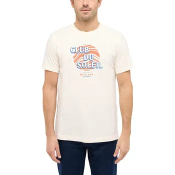 Pánské tričko Tričko Mustang Creme 4088916 XL