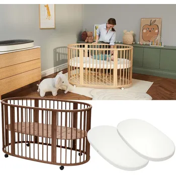 Dětská postýlka STOKKE Sleepi Postýlka V3 Warm Brown + matrace a prostěradlo