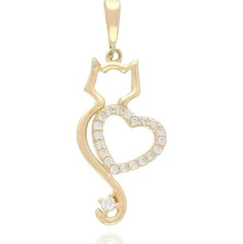 Přívěsek MOISS přívěsek ze žlutého zlata KOČKA