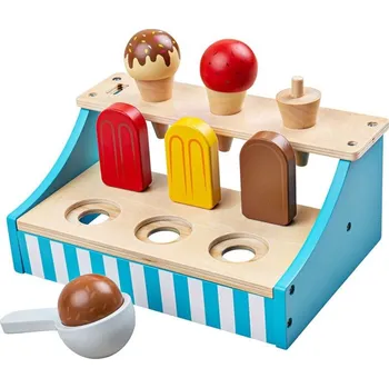 Dřevěná hračka Bigjigs Toys Stojánek se zmrzlinou