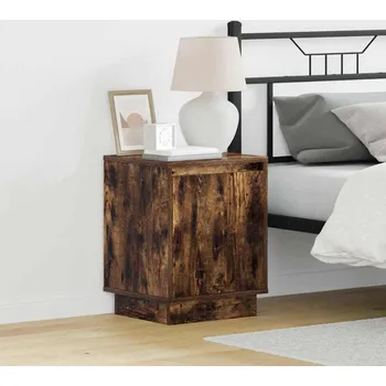 Ložnice Noční skříňka Kouřový dub 39 x 34,5 x 50 cm Kompozitní dřevo