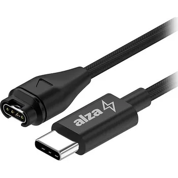 Nabíjecí kabel pro elektromobil AlzaPower USB-C nabíjecí/datový kabel s opletem pro Garmin Fenix, Vívoactive, Venu, Forerunner – 1m