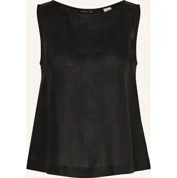 Van Laack Dámské Lněné Tričko Vl-Tae-Br, černá, 44