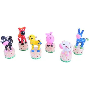 Dětské zboží Bigjigs Toys Dřevěná mačkací zvířátka 1ks