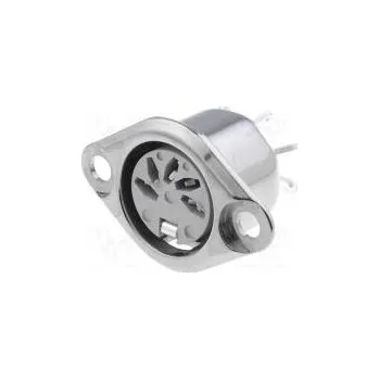 Elektrická zásuvka Zásuvka DIN zásuvka PIN 5 Uspořádání výv 180° pájení 34V 2A