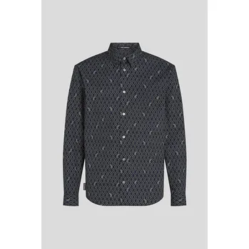 Pánská košile KOŠILE KARL LAGERFELD GEOMETRIC AOP LSLV SHIRT PEACOAT