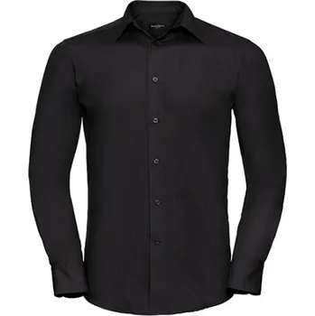 Pánská košile Russell Pánská popelínová košile R-924M-0 Black 3XL (47/48)