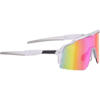 Cyklistika brýle FORCE STRIVE transparentní, růžové zrc. sklo