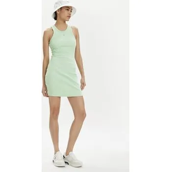 Dámské šaty Tommy Jeans Letní šaty Essential DW0DW17406 Zelená Slim Fit M