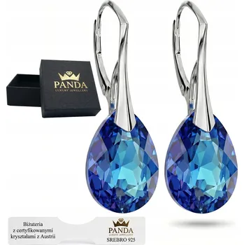 Náušnice Stříbrné Náušnice Dámské Kapky Krystaly Dárek Vánoce 925 Pro Ženu