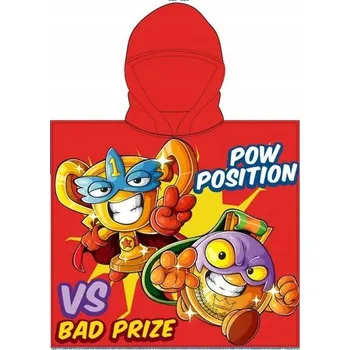 Pončo s s kapucí EplusM 110 x 55 cm červené