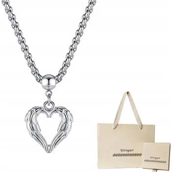 Náhrdelník BLINGART Dámský náhrdelník z nerezové oceli SRDÍČKO ŘETÍZEK s nastavitelnou délkou