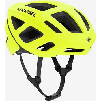 Cyklistická přilba VAN RYSEL Cyklistická helma na silniční cyklistiku ROADR 500 reflexní žlutá M ZELENÁ|ŽLUTÁ