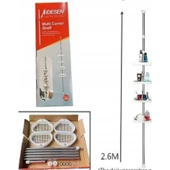 Drátěná police Rohová polička do sprchy Ikonka Nastavitelná 320 cm