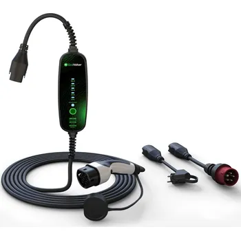 Nabíjecí stanice pro elektromobil EcoVolter II PRO chytrý přenosný Wallbox 22kW, 3x32A, kabel 6,5 m APP (BT), set BASIC, typ 2, doprava ZDARMA!