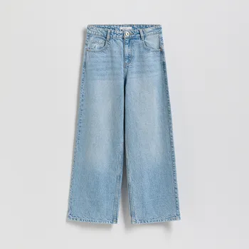 Dívčí džíny Reserved - Džíny wide leg - modrá - 343HN-50J - 343HN-50J-152