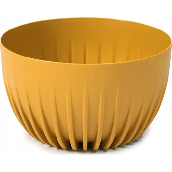 Květináč Květináč plast žlutý Lamela 30 cm x 30 x 15,6 cm