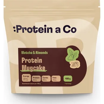 Protein Protein a Co Protein MugCake 490 g Příchuť: Matcha & Almonds