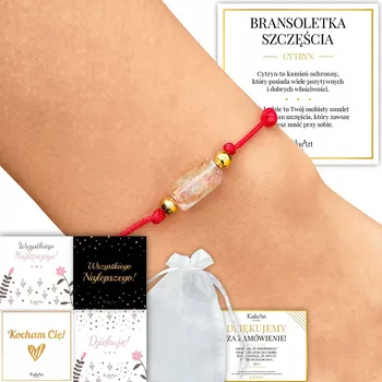 Náramek Náramek KailaArt citrín červený, nastavitelná délka