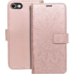OEM Pouzdro Forcell MEZZO Book Apple IPHONE 7 / 8 / SE 2020 mandala zlato růžové
