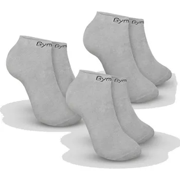 Pánské oblečení GymBeam Ponožky Ankle Socks 3Pack Grey POUZE XL (VÝPRODEJ)
