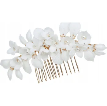 Ozdoba do vlasů Little Angel hřebínek na vlasy bílý