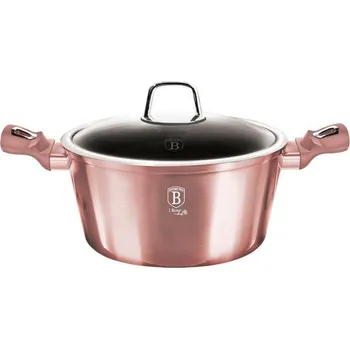 Berlingerhaus Kastrol s poklicí s mramorovým povrchem 20 cm I-Rose Edition (VÝPRODEJ)