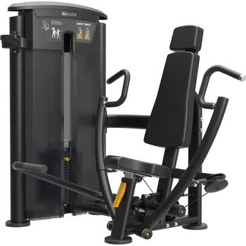Posilovací stroj IMPULSE Chest Press - černý rám + černé čalounění Posilovací stroj Chest Press 72 kg - BLACK