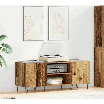 Televizní stolek vidaXL Skříň na gramofonové desky Staré dřevo 121 x 38 x 48 cm [881789]