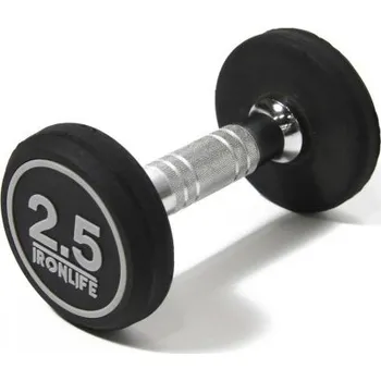 Tyč činky Jednoruční činka pogumovaná IRONLIFE 2,5 kg