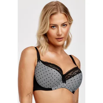 Podprsenka Podprsenka Azal Gracja - polovyztužená Barva: Šedá, Velikost: 95E