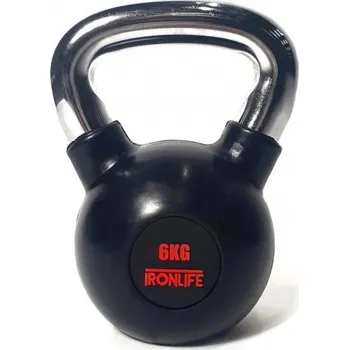 Kettlebell IRONLIFE 6 kg, pogumovaný