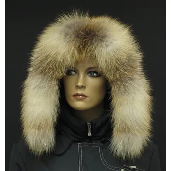 Špongr Kožešinový lem na kapuci z goldplatinové lišky - 7078