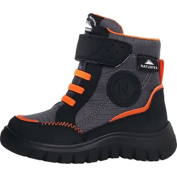 Chlapecká zimní obuv Boty Naturino Schwarz/ Grau/ Orange 1487270 21